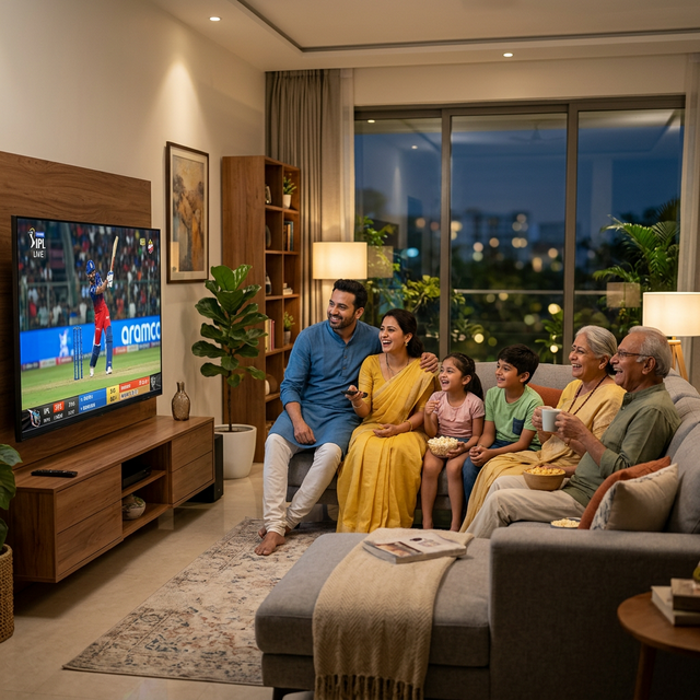 Happy Family using Internet