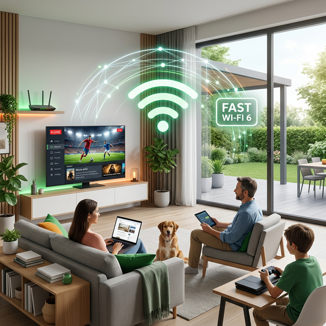 High speed internet connectivity